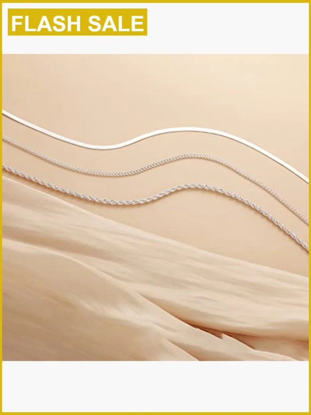 3 Piece Dainty Gold Layered Necklace Set 14-18.5 Inch - Picture 5 of 7